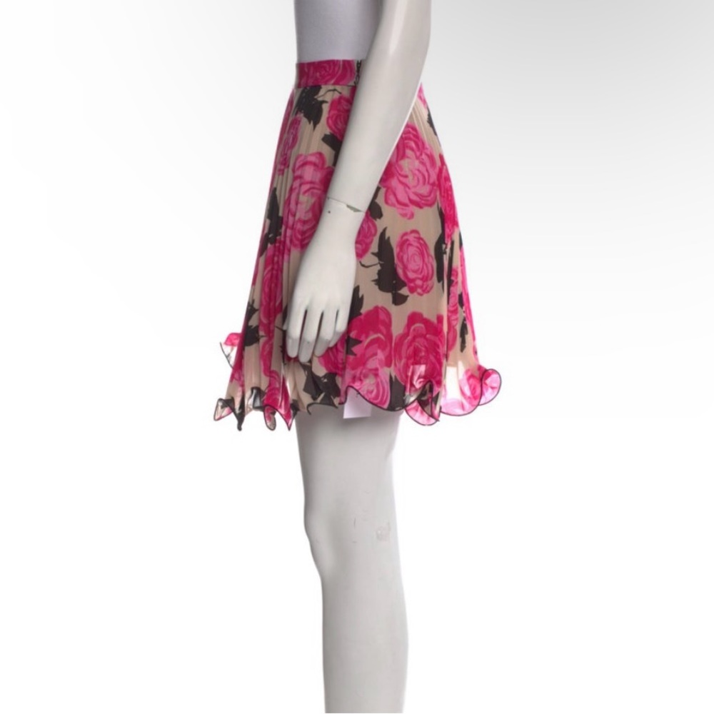 Vintage Milly Floral Print Mini Skirt